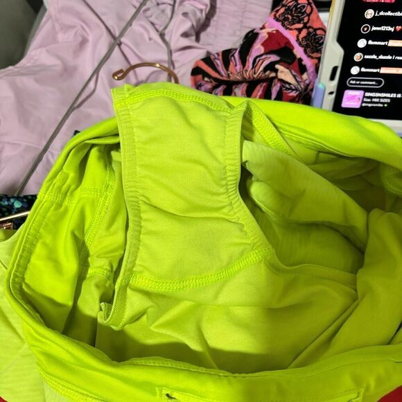 Ivivva Girls Neon Yellow Running Shorts 14 Pull On Light Wash Lined Athletic - Picture 8 of 9